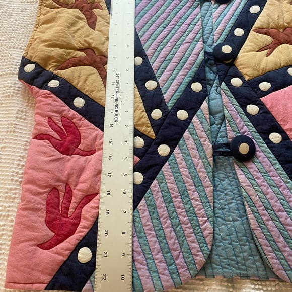 Vintage Couture Colorblock Quilted Vest - Picture 9 of 16